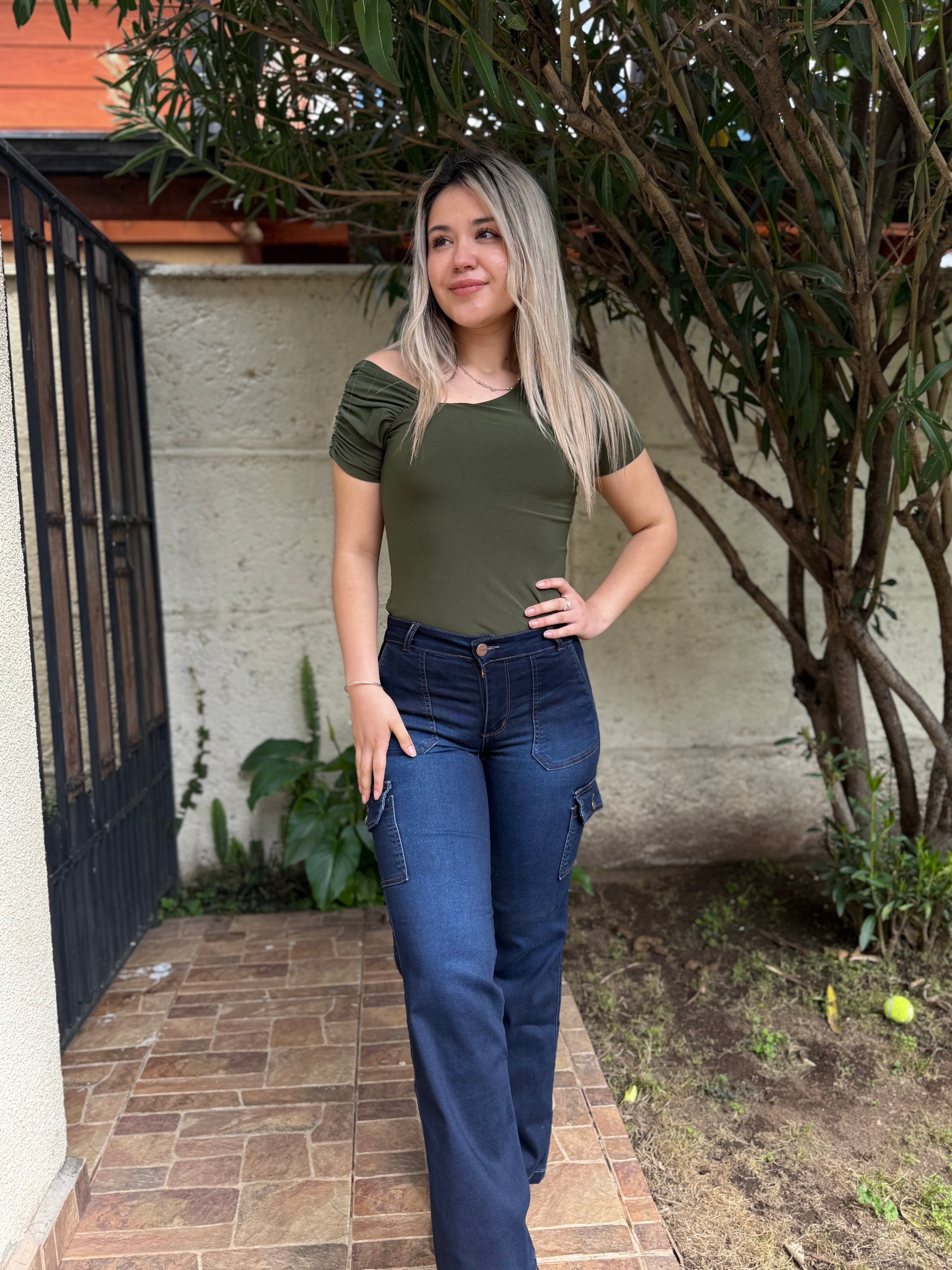 JEANS CARGO AZUL