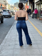 FLARE BOTONES AZUL